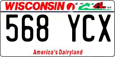 WI license plate 568YCX