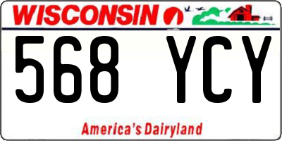 WI license plate 568YCY