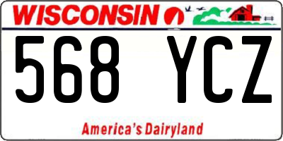 WI license plate 568YCZ