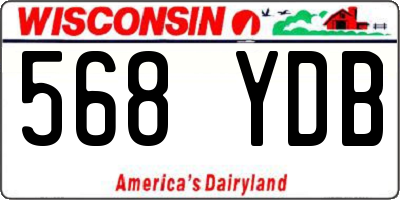 WI license plate 568YDB