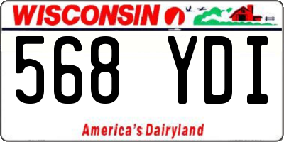 WI license plate 568YDI