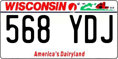 WI license plate 568YDJ