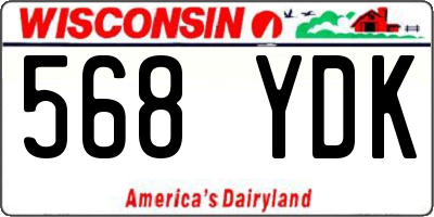 WI license plate 568YDK