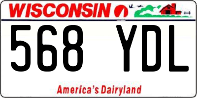 WI license plate 568YDL