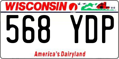 WI license plate 568YDP