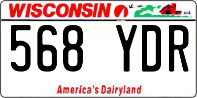 WI license plate 568YDR