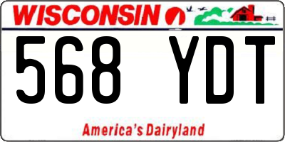 WI license plate 568YDT