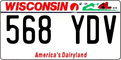 WI license plate 568YDV