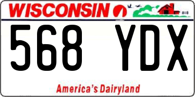 WI license plate 568YDX