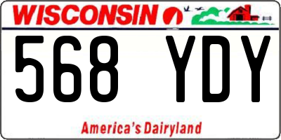 WI license plate 568YDY