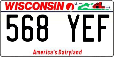WI license plate 568YEF