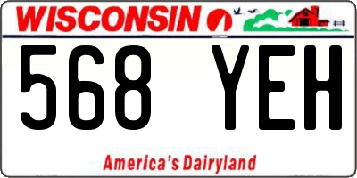 WI license plate 568YEH
