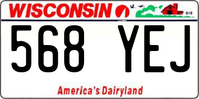 WI license plate 568YEJ