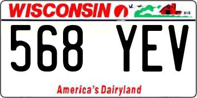 WI license plate 568YEV