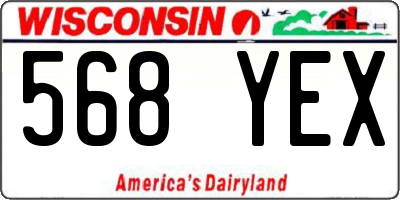 WI license plate 568YEX