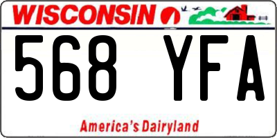 WI license plate 568YFA