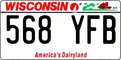 WI license plate 568YFB