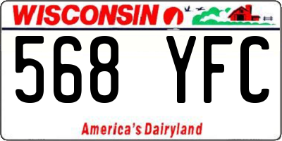 WI license plate 568YFC