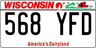 WI license plate 568YFD