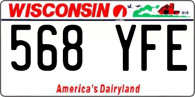WI license plate 568YFE