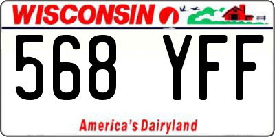 WI license plate 568YFF