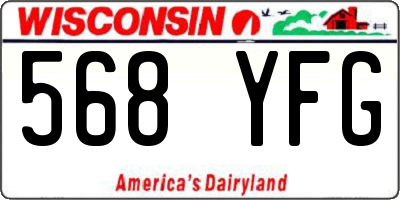 WI license plate 568YFG