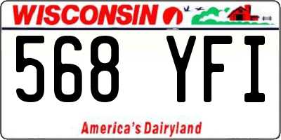 WI license plate 568YFI