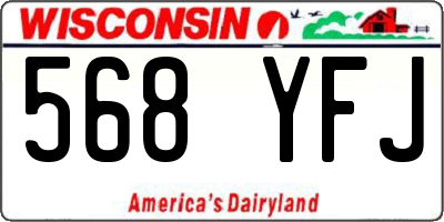 WI license plate 568YFJ