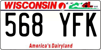 WI license plate 568YFK