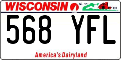 WI license plate 568YFL