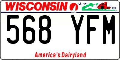 WI license plate 568YFM