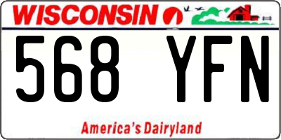 WI license plate 568YFN