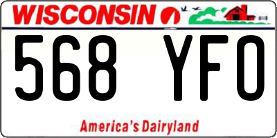 WI license plate 568YFO