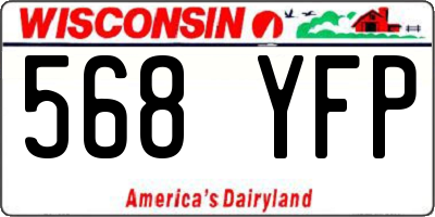 WI license plate 568YFP
