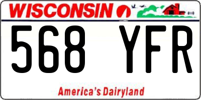 WI license plate 568YFR