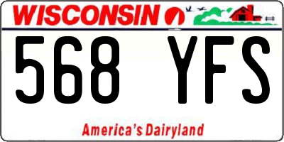 WI license plate 568YFS