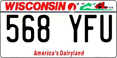 WI license plate 568YFU