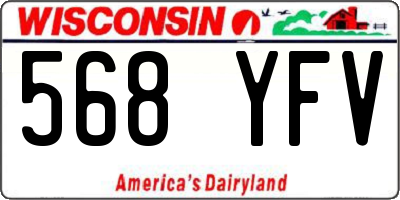 WI license plate 568YFV