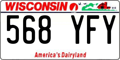 WI license plate 568YFY