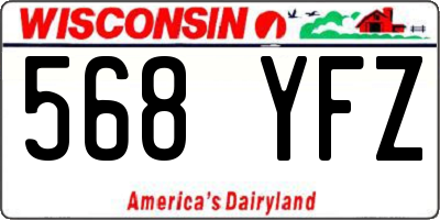 WI license plate 568YFZ