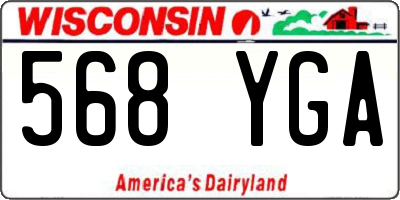 WI license plate 568YGA