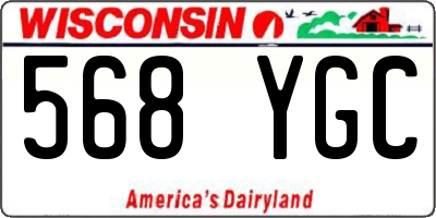 WI license plate 568YGC