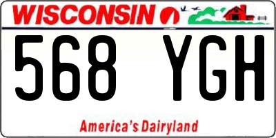 WI license plate 568YGH