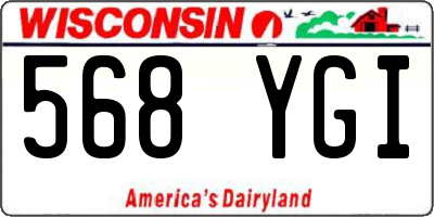 WI license plate 568YGI