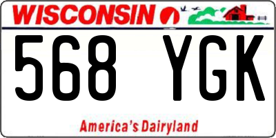 WI license plate 568YGK
