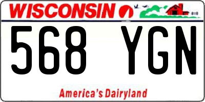 WI license plate 568YGN