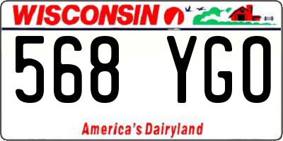 WI license plate 568YGO