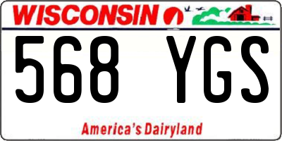 WI license plate 568YGS