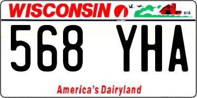 WI license plate 568YHA