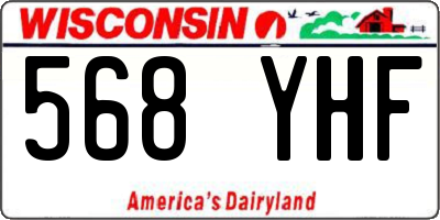 WI license plate 568YHF